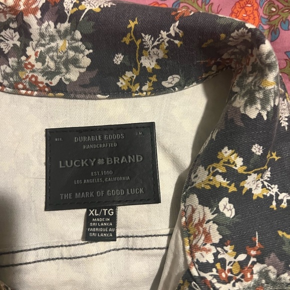 Lucky Brand Floral Jean Jacket - Picture 2 of 3